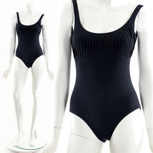 Black Ruched Body Suit, 90s Vintage Leotard