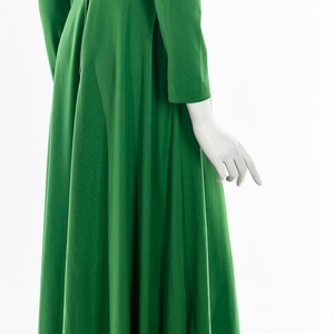 60's Kelly Green Studded Maxi Dress image 6