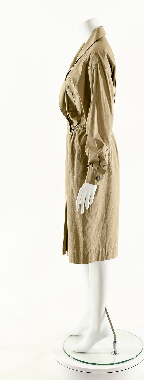 Khaki Wrap Dress,Utilitarian Inspired Dress,Milit… - image 9