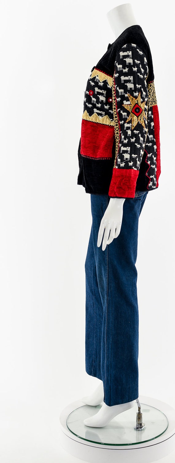 Textile Patchwork Wearable Art Jacket - image 9