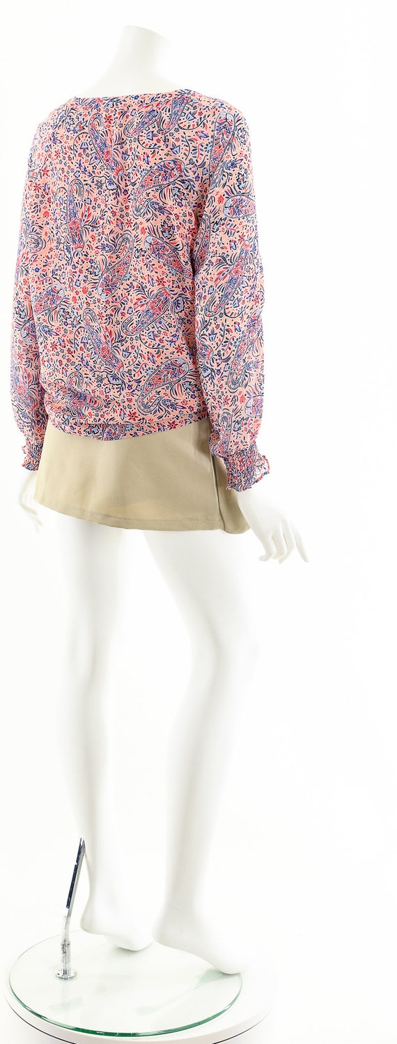 Pink Paisley Bohemian Blouse - image 7