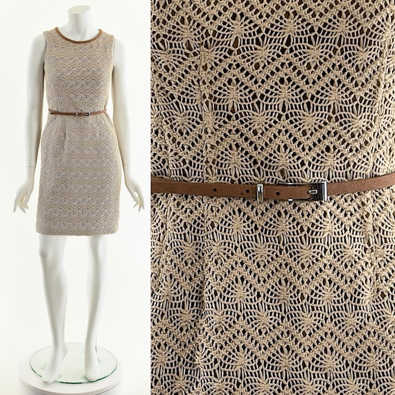 Crochet Lace Dress,Vintage Crochet Dress,Hand Cro… - image 1
