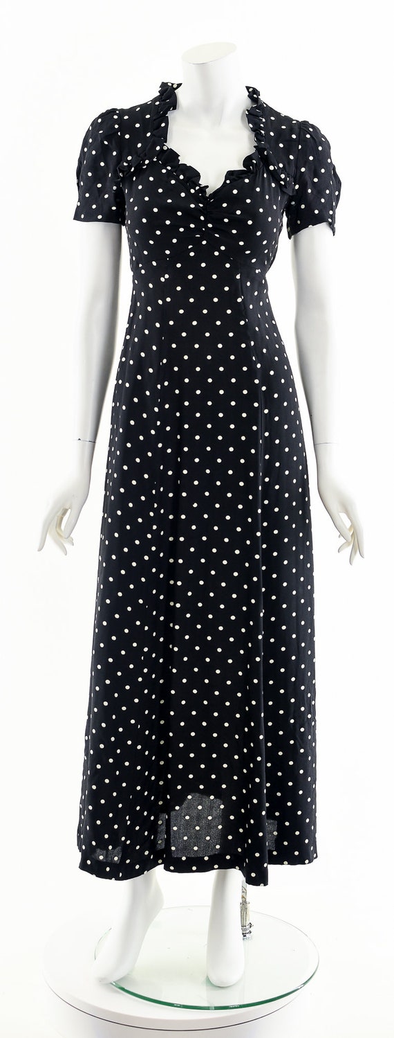 Polka Dot Maxi Dress,30s Inspired Dress,Vintage 3… - image 4