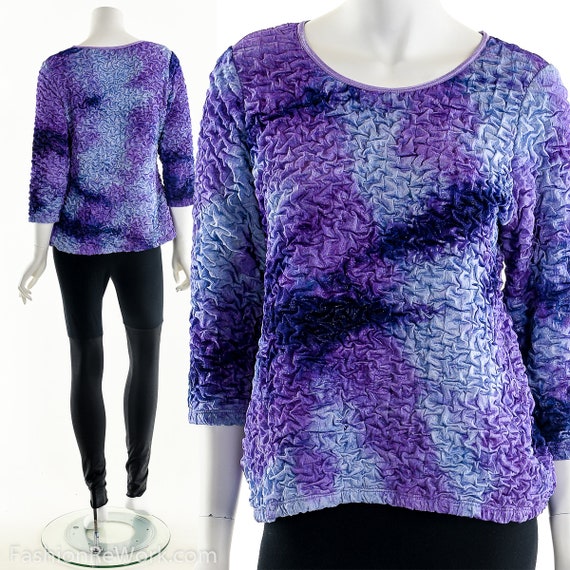 90s Crinkle Shirt, Gradient Tie Dye Shirt, Popcorn