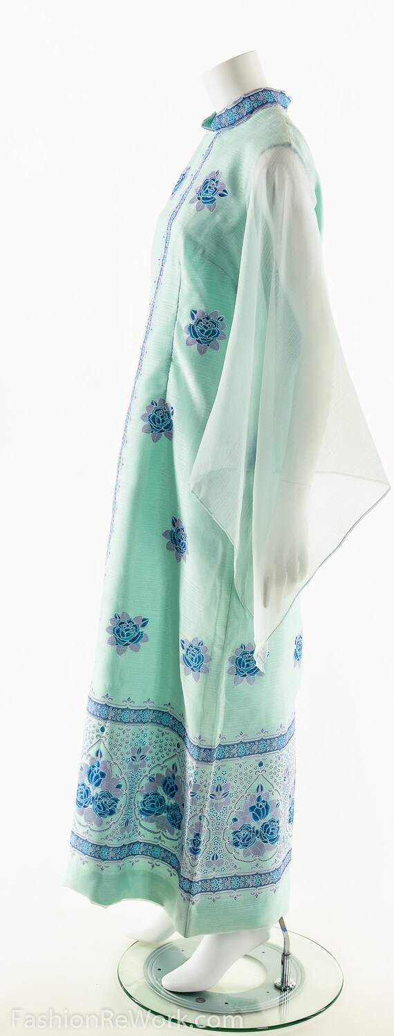 ALFRED SHAHEEN Dress,70s Rose Mandala Dress,Angel… - image 7