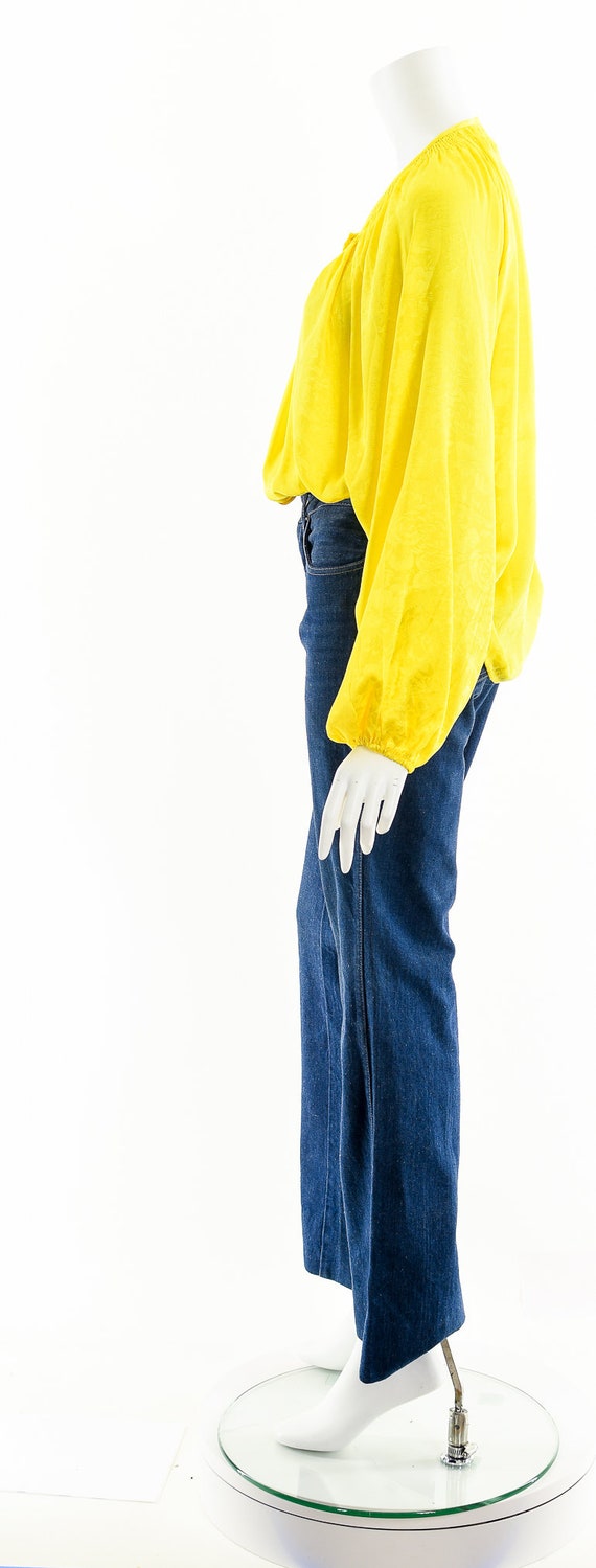 Yellow Balloon Sleeve Blouse,Vintage Sunny Yellow… - image 9