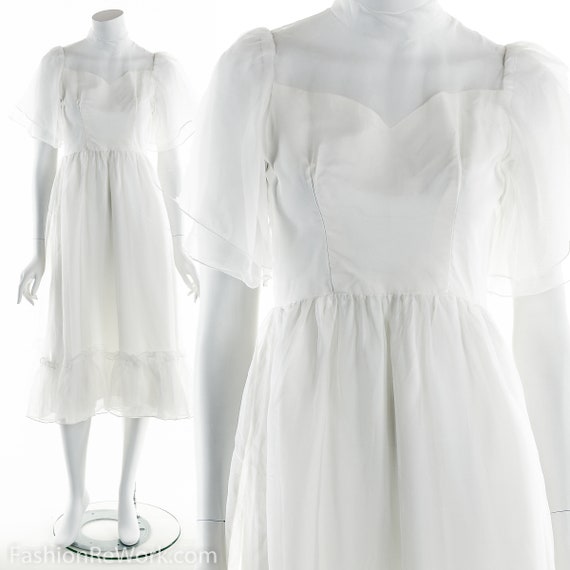 White Dress, Vintage White Dress, Bohemian Wedding