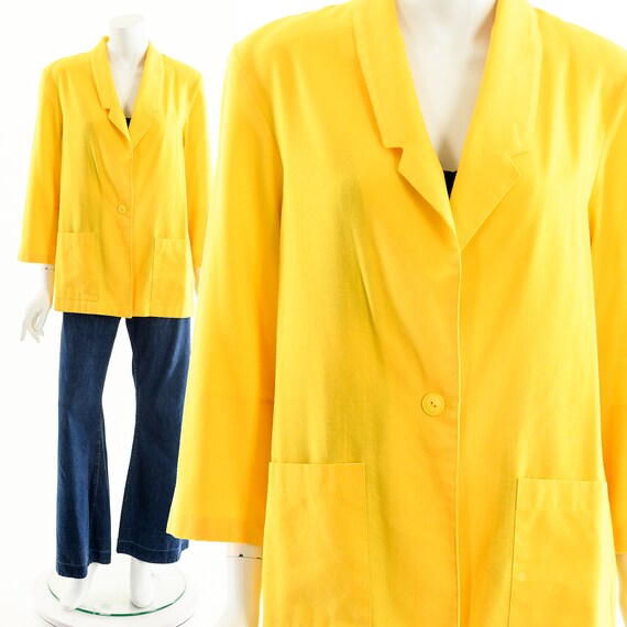 80's Bold Yellow Blazer