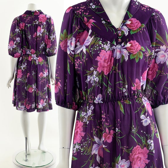 Orchid Peasant Dress Gem
