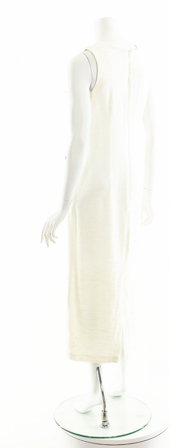 White Safari Dress, Utilitarian Linen Summer Dress - image 8