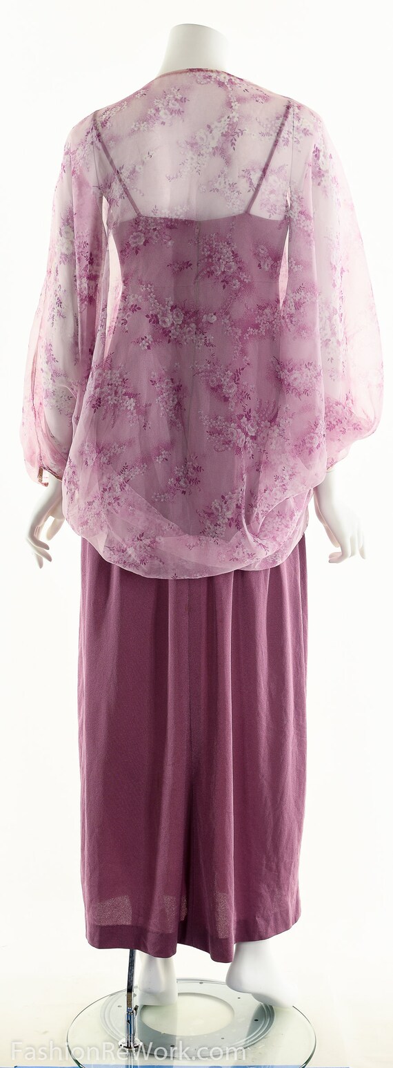 Purple Dress, 70's Purple Dress, Dress Set, Purpl… - image 6