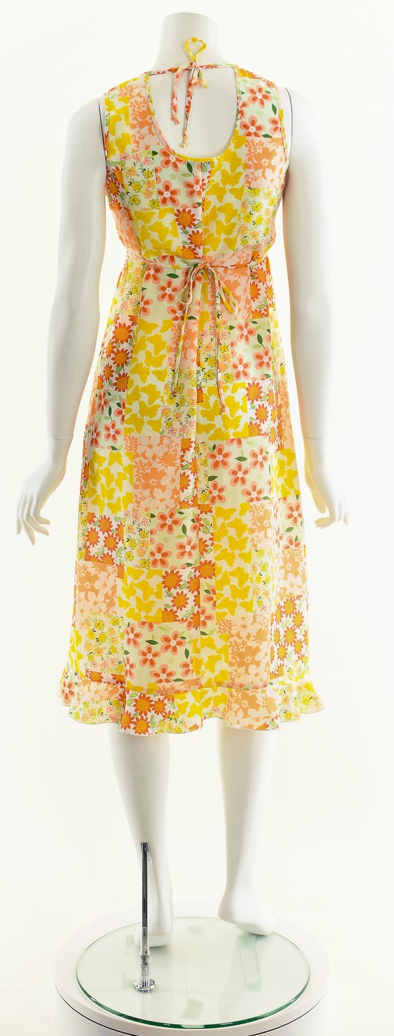 Flower Power Midi Dress,Butterfly Novelty Print D… - image 7