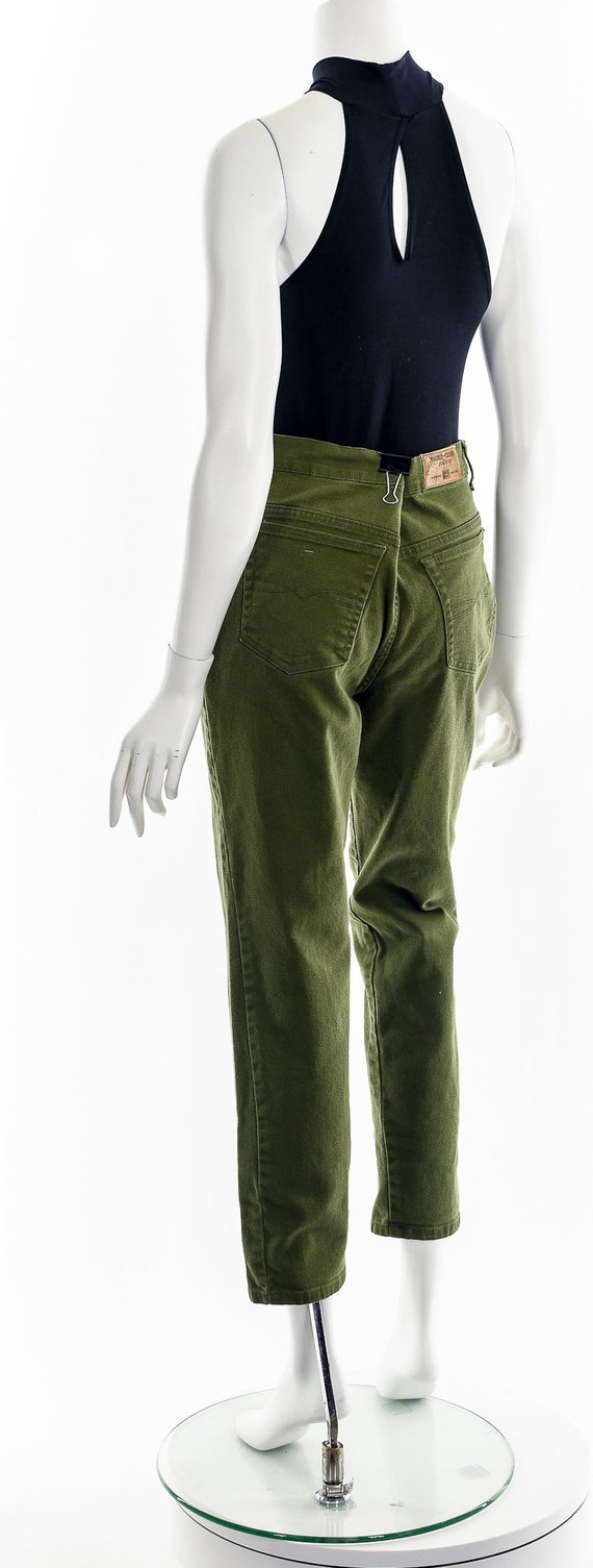 Olive Green High Waist Jeans - image 8