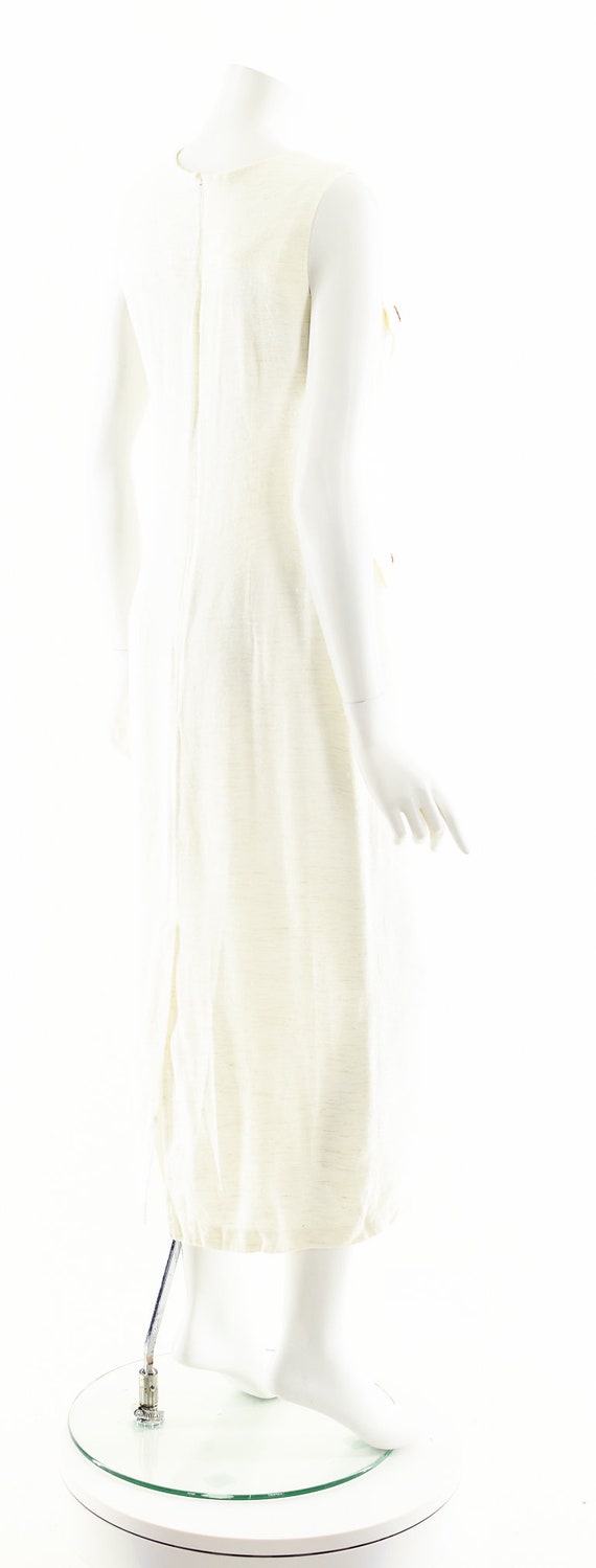 White Safari Dress, Utilitarian Linen Summer Dress - image 6