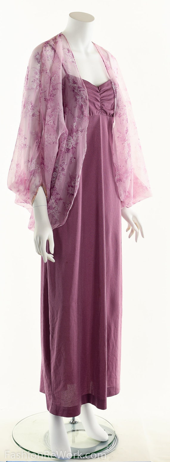 Purple Dress, 70's Purple Dress, Dress Set, Purpl… - image 8