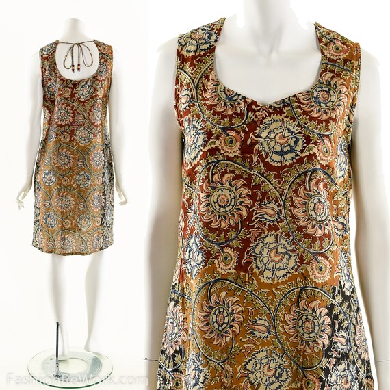 70s Boho Dress,Block Print Tent Dress,India Block… - image 3