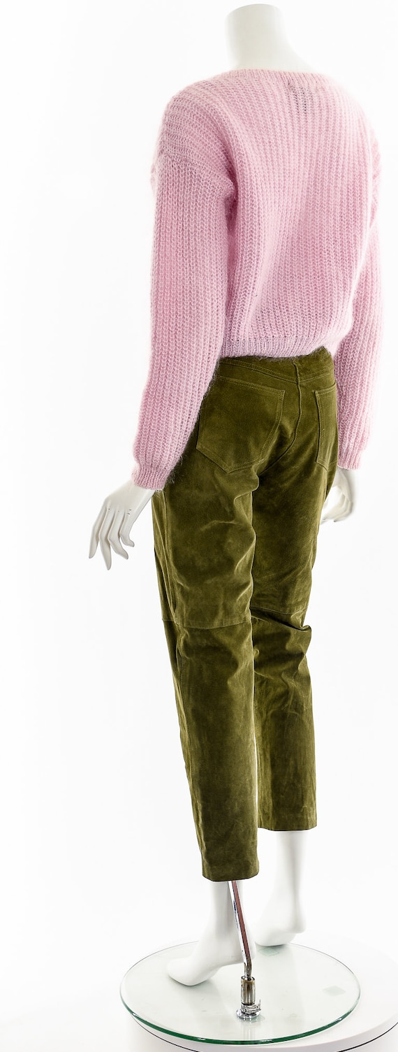 Mohair Millennial Pink Sweater Cardigan - image 8