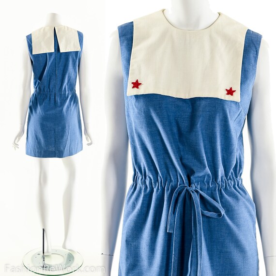 Stranger Things Dress,Denim Chambray Dress, Sailor