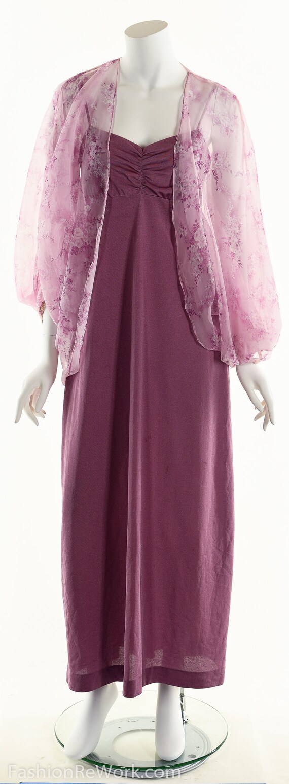 Purple Dress, 70's Purple Dress, Dress Set, Purpl… - image 9