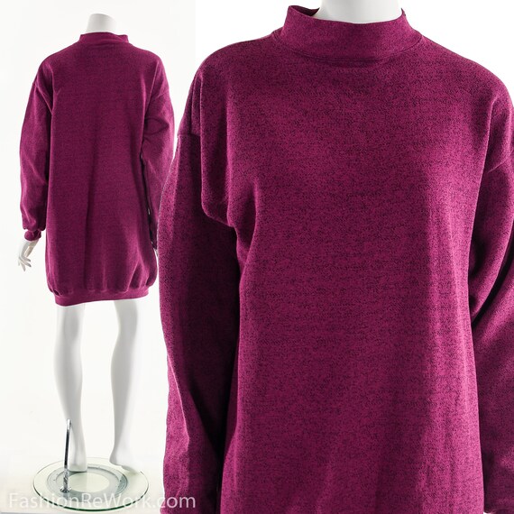 Sweatshirt Dress, athleisure dress, Purple Magenta