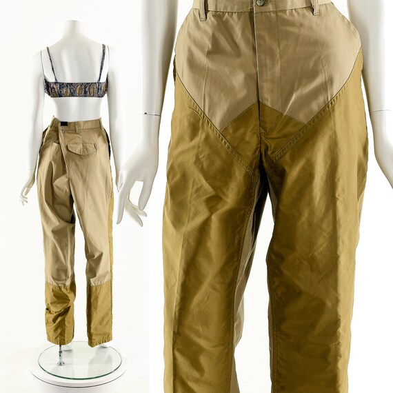 Minimalist Colorblock Patchwork Pants - image 3