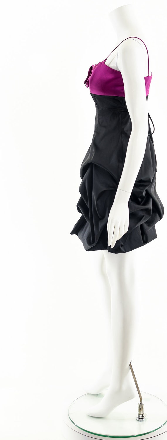 Y2K Black Ruched Mini Dress - image 10