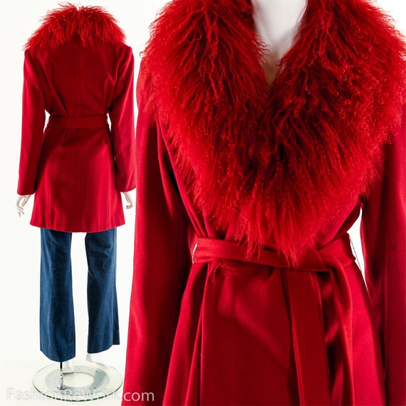 Mongolian Fur Coat,Mongolian Fur Wool Coat,Vintage