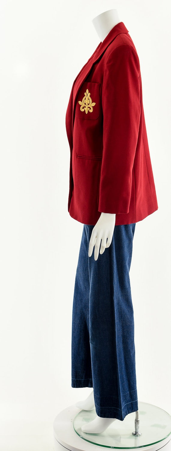 Red Ensignia Blazer,Preppy Red Blazer,Vintage Bla… - image 9