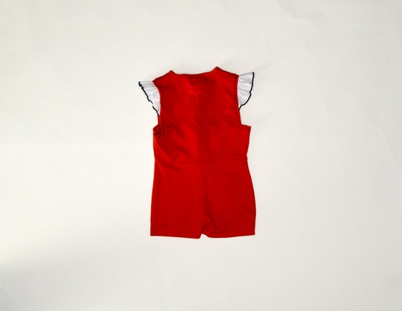 Red Frilly Toddler Playsuit - image 2