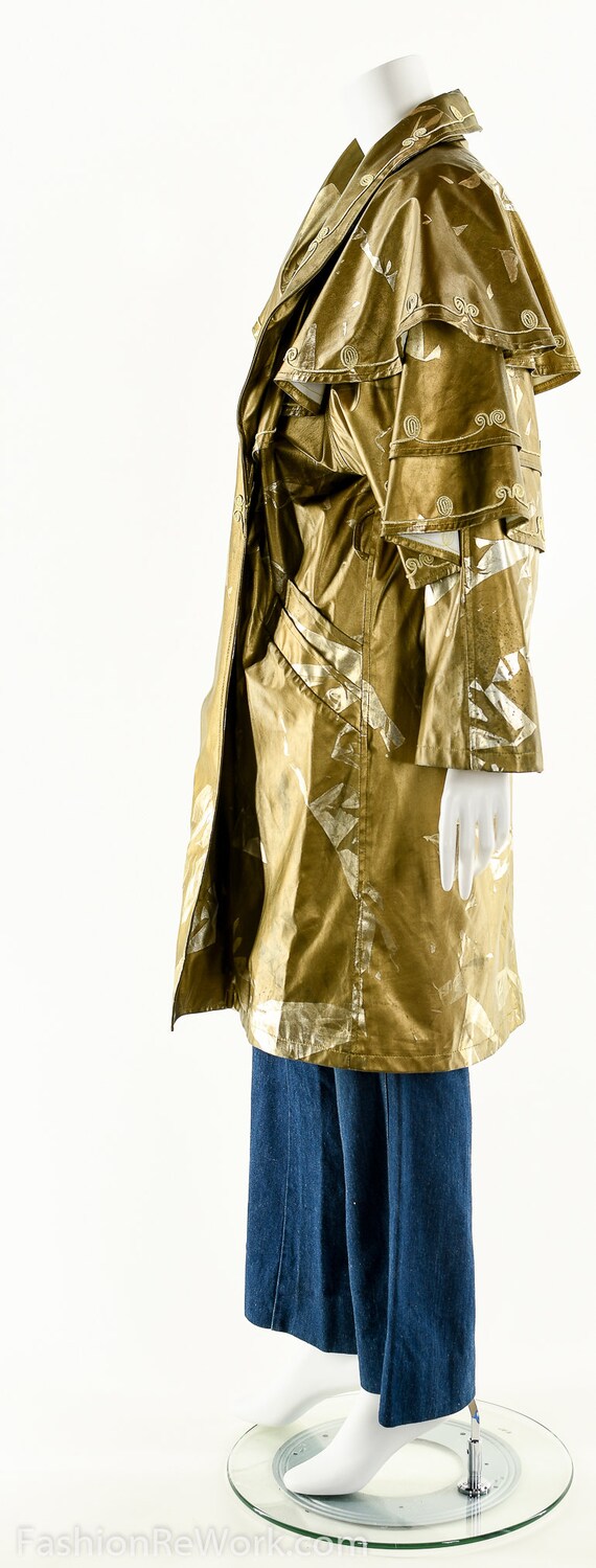 MATADOR Coat,Matador Inspired Raincoat,Bronze Gol… - image 6