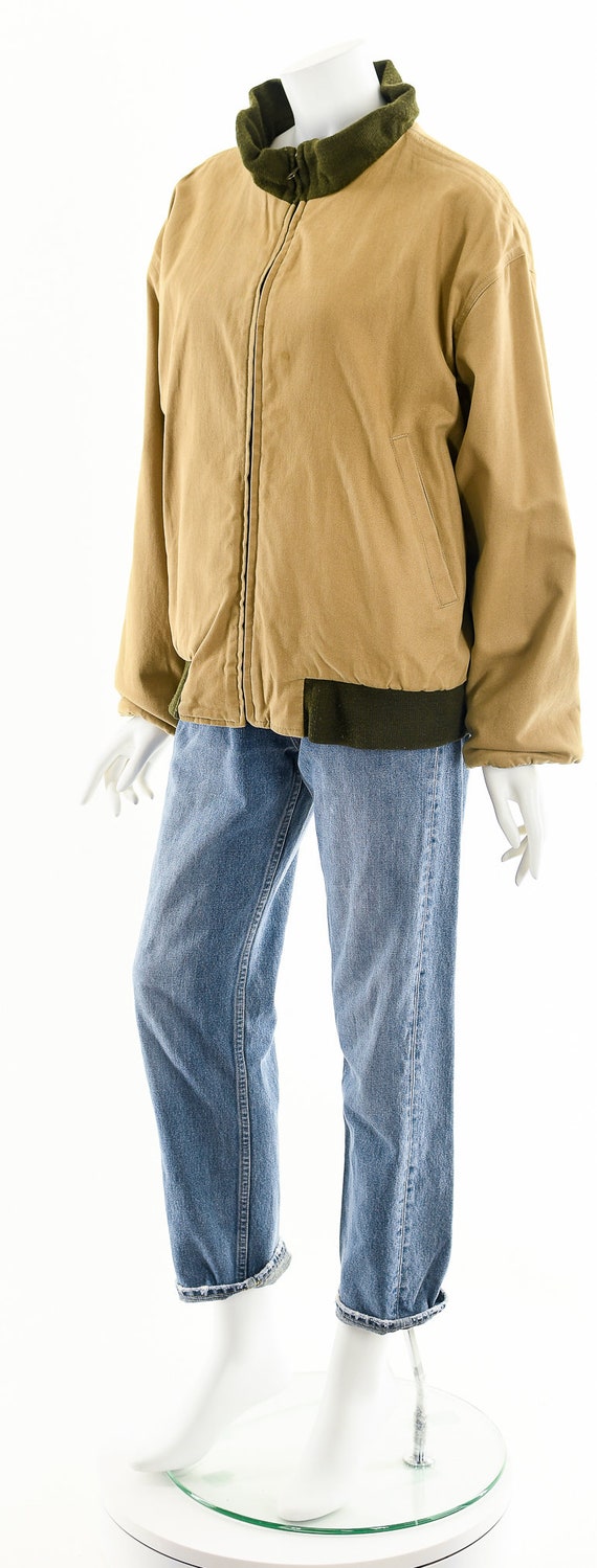 tan bomber jacket, wool jacket, reversible jacket… - image 10