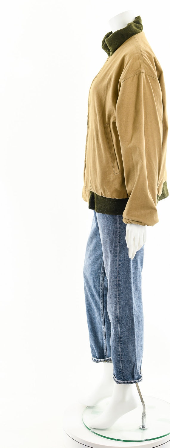 tan bomber jacket, wool jacket, reversible jacket… - image 9