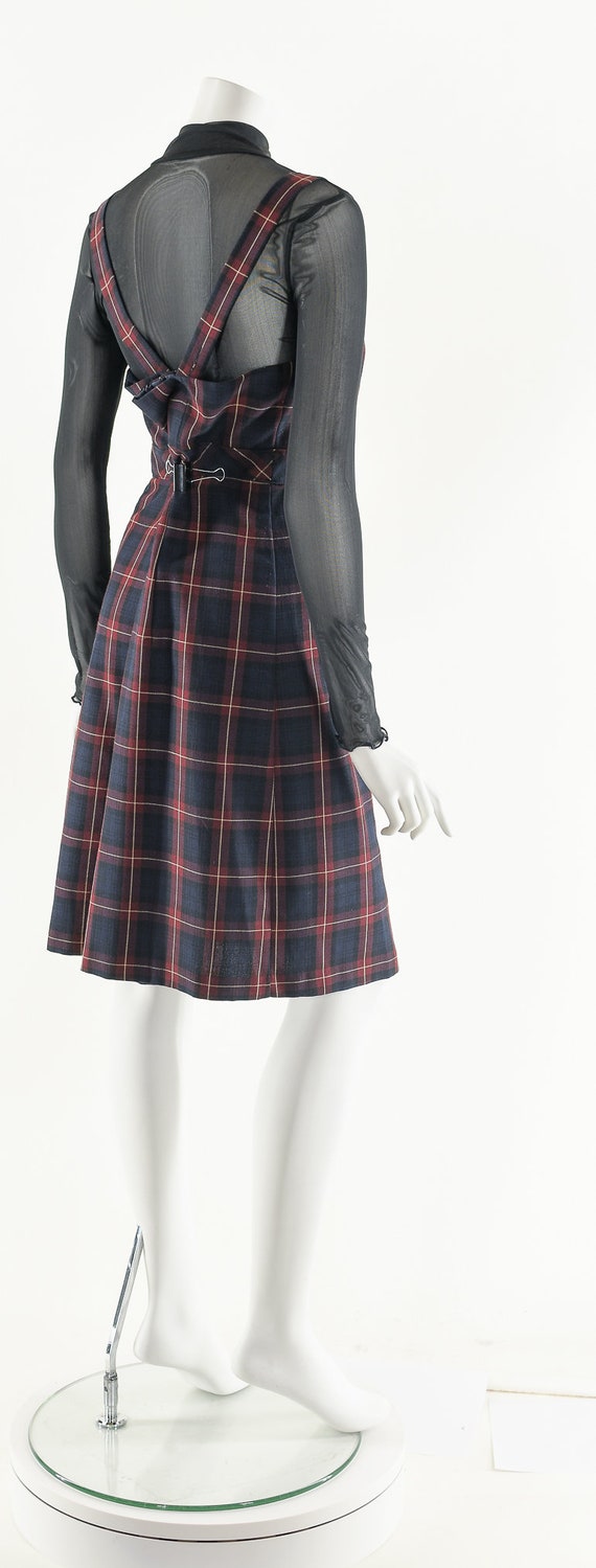 Suspender Plaid Dress,Preppy Tartan Dress,Vintage… - image 6