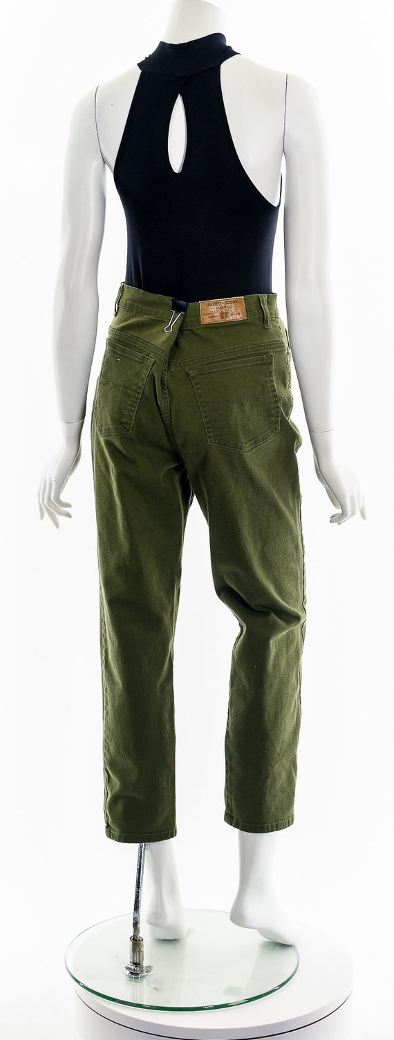 Olive Green High Waist Jeans - image 7