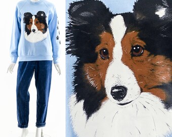 Border Collie Sweatshirt,Vintage Border Collie Pullover,Famous Fido Shirt,Vintage Dog Sweatshirt,80s Iconic Dogs Shirts,Doggie Puppy Print