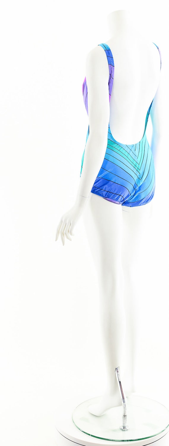 70s Cool Tone One Piece Swimsuit - image 8