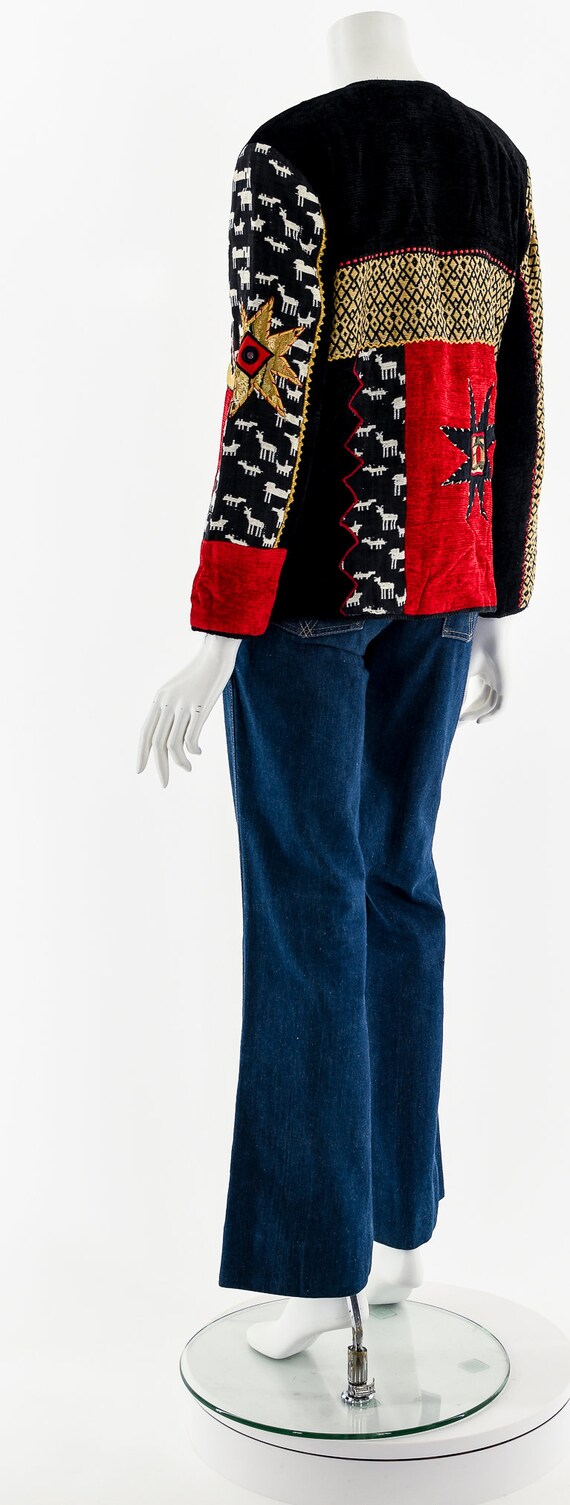 Textile Patchwork Wearable Art Jacket - image 8