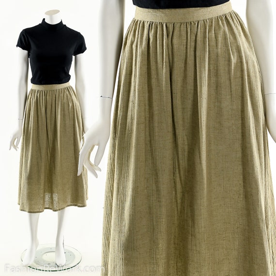 MINIMALIST Gauze Skirt, Beige India Gauze Skirt, … - image 1