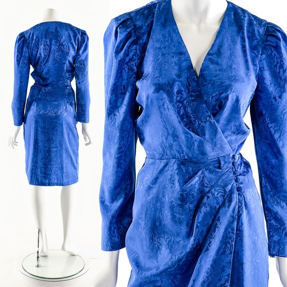 Sapphire Blue Wrap Dress - Etsy