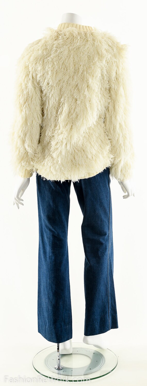 Arissa Shag Coat, Vintage Arissa White Shag Jacke… - image 5