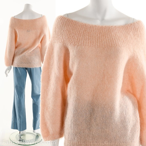 Pink Boat Neck Sweater, Off the Shoulder Sweater,