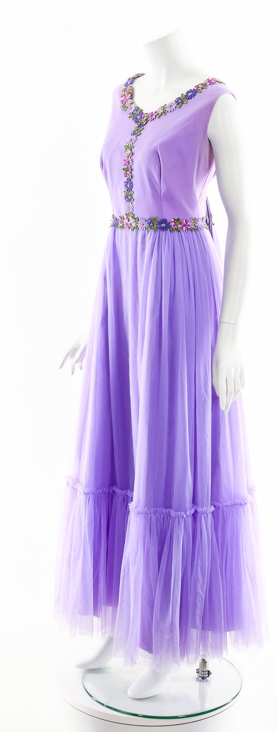 Purple Chiffon Tulle Maxi Dress,Lilac Lavender Wh… - image 10