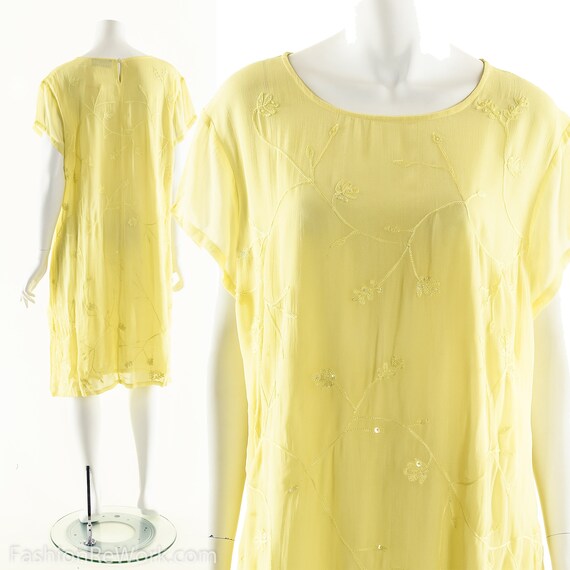 Yellow Boho Spring Summer Dress