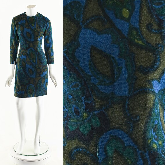 60's Paisley Dress,Cher Boho Dress,Vintage 60's Mi
