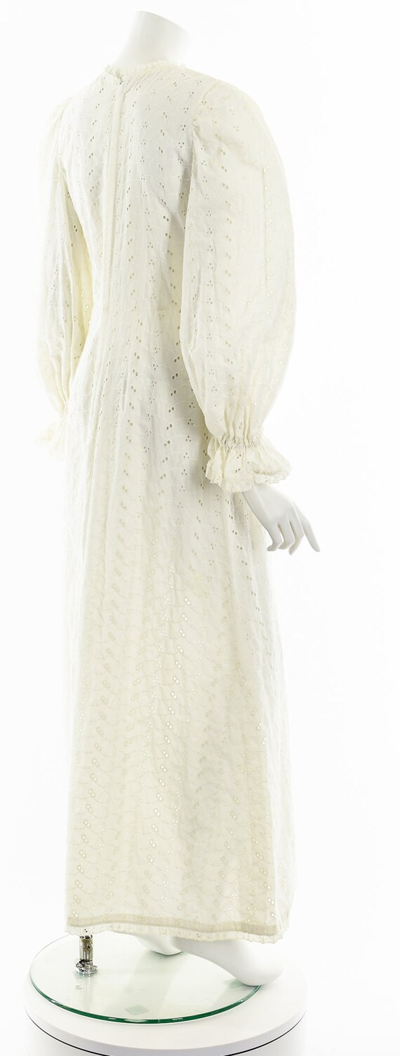 White Eyelet Victorian Bohemian Dress - image 6