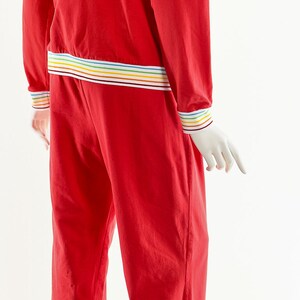 Red Rainbow Track Suit,Vintage Rainbow Jumpsuit,70s Inspired Two Piece,Juicy Couture Inspired,Juicy Couture Track Suit,Vintage Loungewear image 6