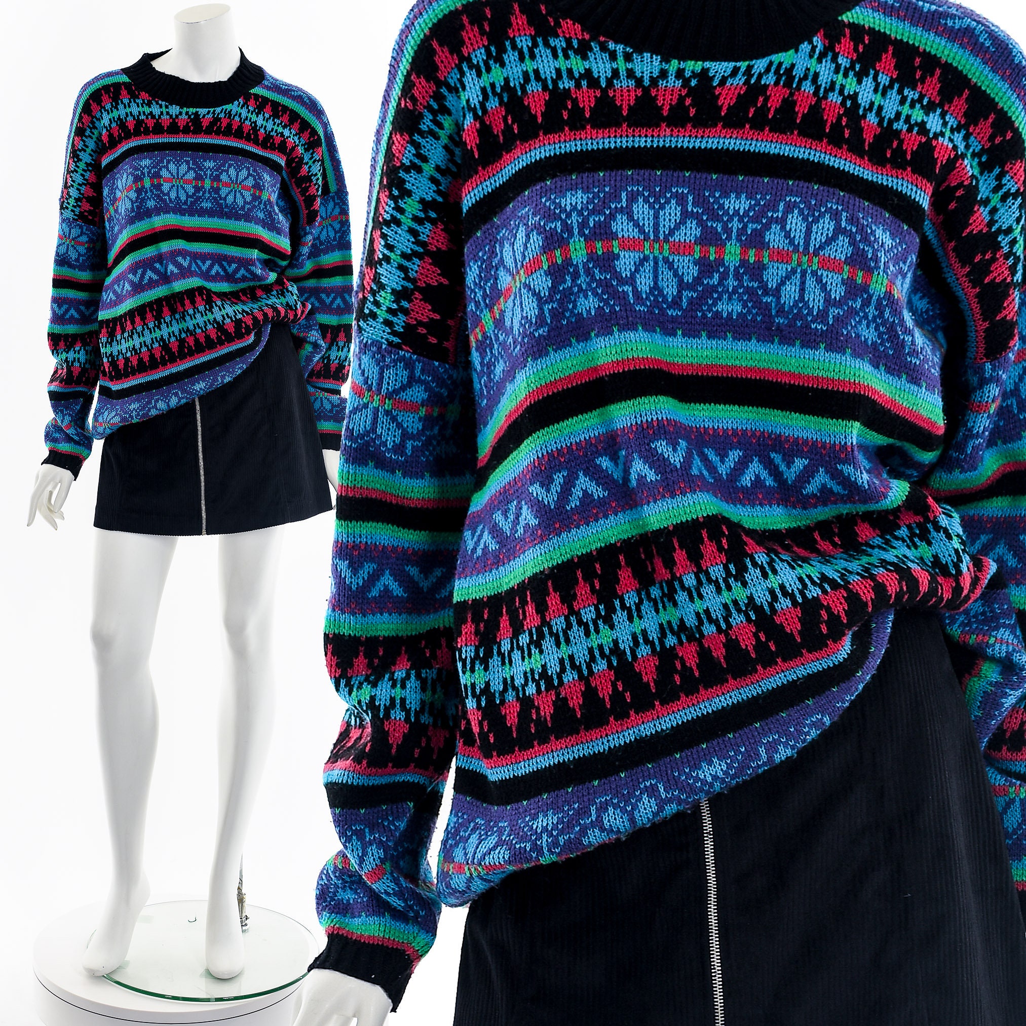 Neon knitted jumper hot sale