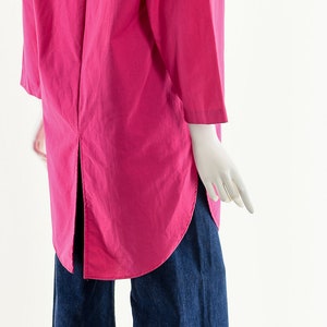 Hot Pink Cotton Oversized Blazer Jacket image 6