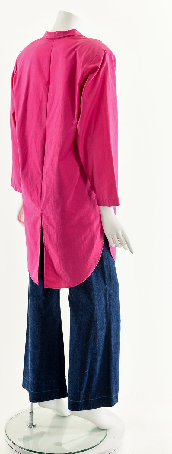 Hot Pink Cotton Oversized Blazer Jacket - image 6