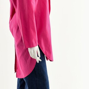 Hot Pink Cotton Oversized Blazer Jacket image 5